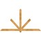 Ekena Millwork Kennewick Rough Sawn Timber Gable Bracket, Western Red Cedar, 84"W x 45"H x 2"D x 4"F, 13/12 Pitch GBW084X45X0204KEN00RWR - alternate 1